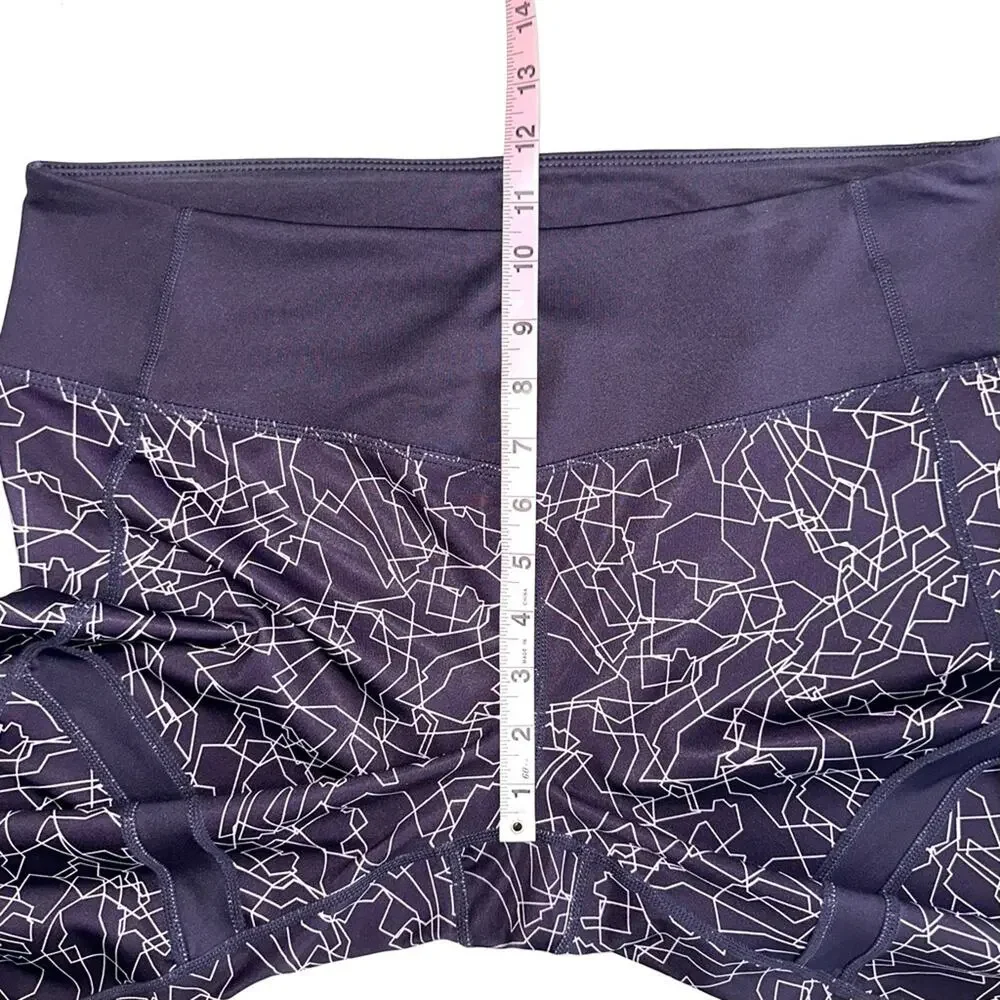 Z by Zella Purple Geometric Pattern Cropped Leggings Size XL